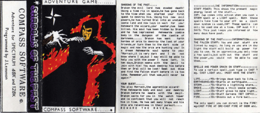 Shadows of the Past box art for ZX Spectrum